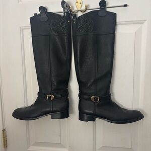 Tory Burch Black Over the Knee Boots
